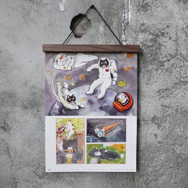 2021的3月3日是星期三 猫插画年历 - 年历/台历 - 纸 多色