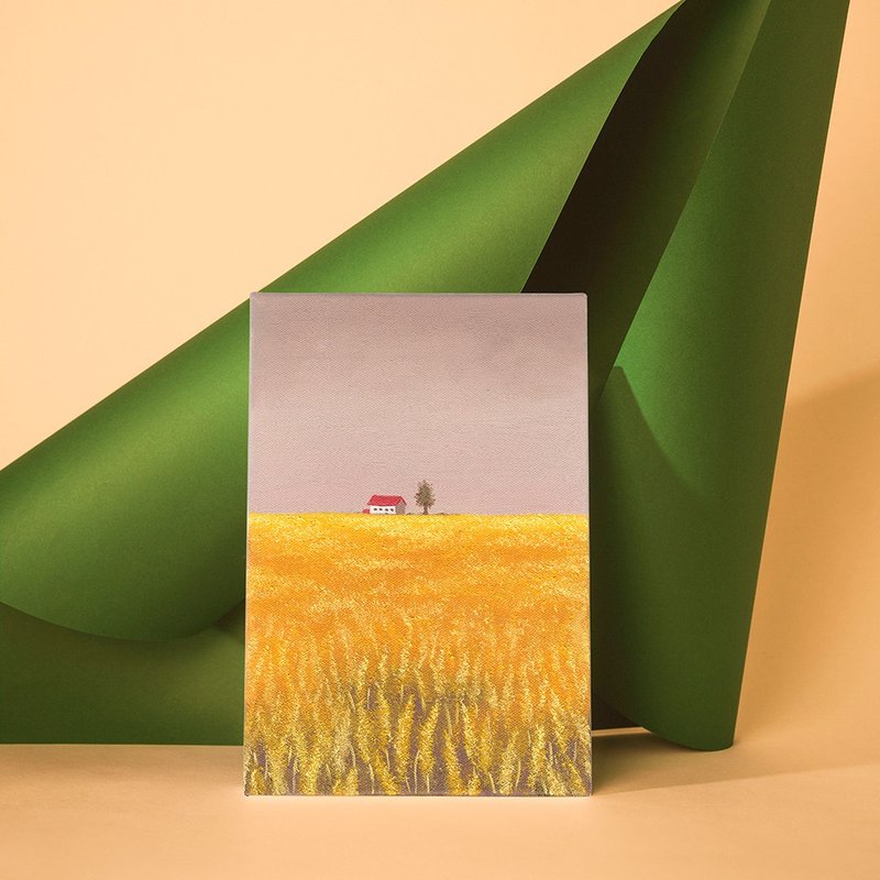 【体验】台中油画体验课程/穗浪中的红色屋顶/台中画室 - 插画/绘画/写字 - 棉．麻 