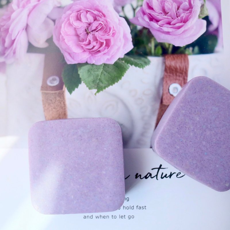 法国灰盐皂(薰衣草香气) 海盐皂  手工皂 肥皂 洗发皂 好洗 好冲 - 肥皂/手工皂 - 植物．花 
