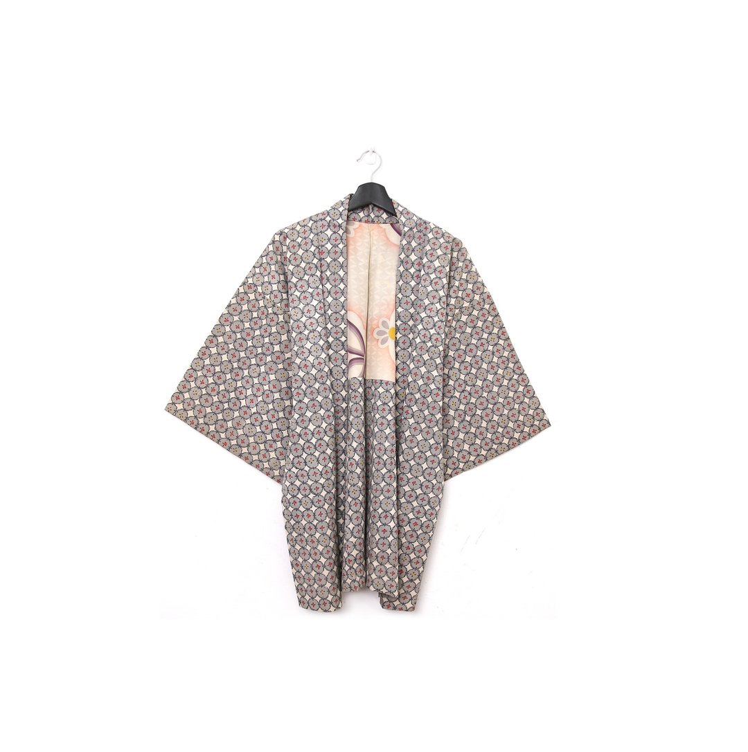 Back to Green-日本带回羽织 圆圈圆圈 /vintage kimono - 女装休闲/机能外套 - 丝．绢 