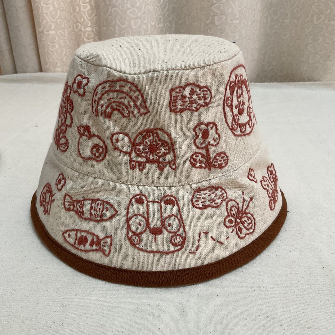 棉帽绣线手工水桶帽 - 帽子 - 棉．麻 