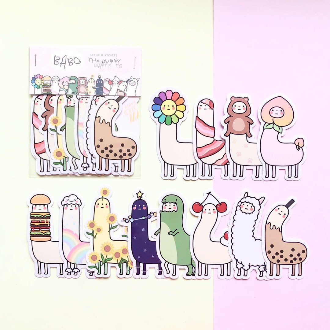 Babo Wants to be Popular 贴纸包 - 贴纸 - 纸 多色