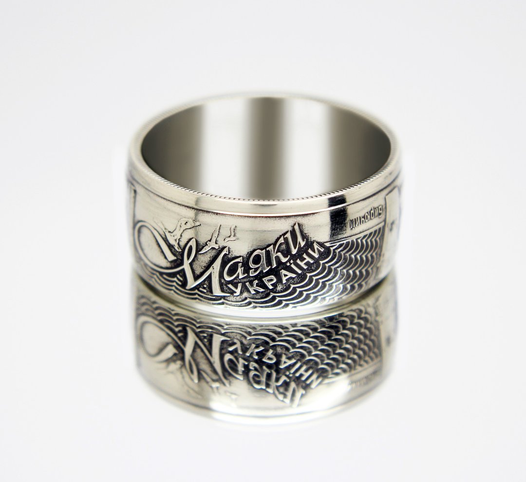Ukraine Coin 5 hryvnia 2021 Ukraine Jewelry Ukrainian Jewelry Ukrainian Necklace - 戒指 - 其他金属 