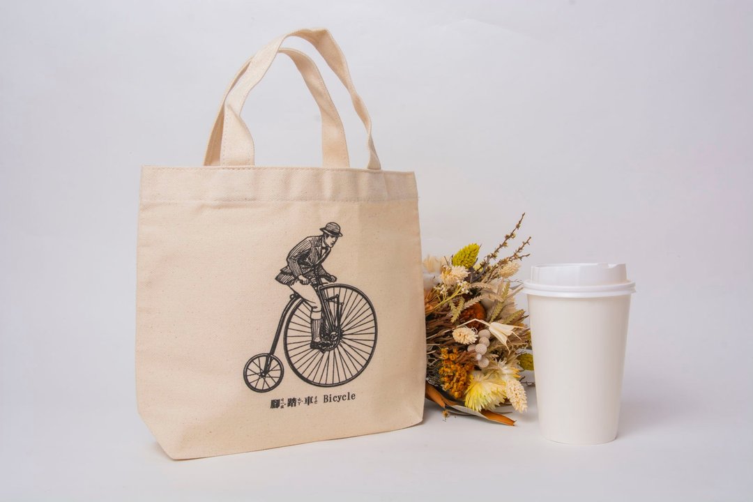 饮料提袋/小提袋 - 脚踏车 Bicycle - 手提包/手提袋 - 棉 卡其色