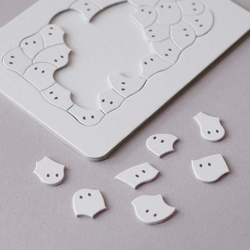 小鬼拼图 SHIRO – obakepuzzle white - 拼图 - 纸 白色