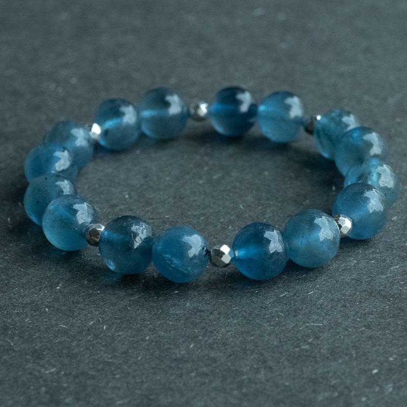 邪魅诱惑丨魔鬼蓝海蓝宝丨天然矿石水晶手链手环手串男女生日礼物 - 手链/手环 - 水晶 蓝色