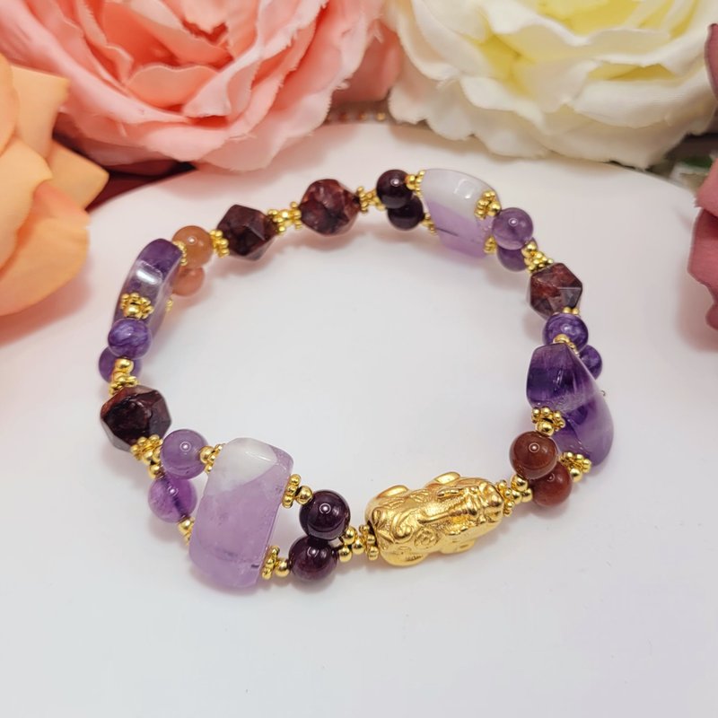 AgIo。五行/火属性/蛇马。手排设计款手链 - 手链/手环 - 水晶 