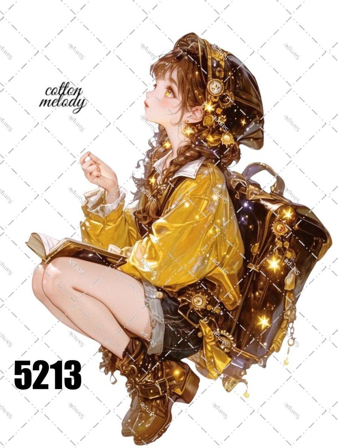 original sticker no.5213 人物贴纸 原创贴纸 原创人物贴纸 装饰贴纸 cotton melody - 贴纸 - 纸 