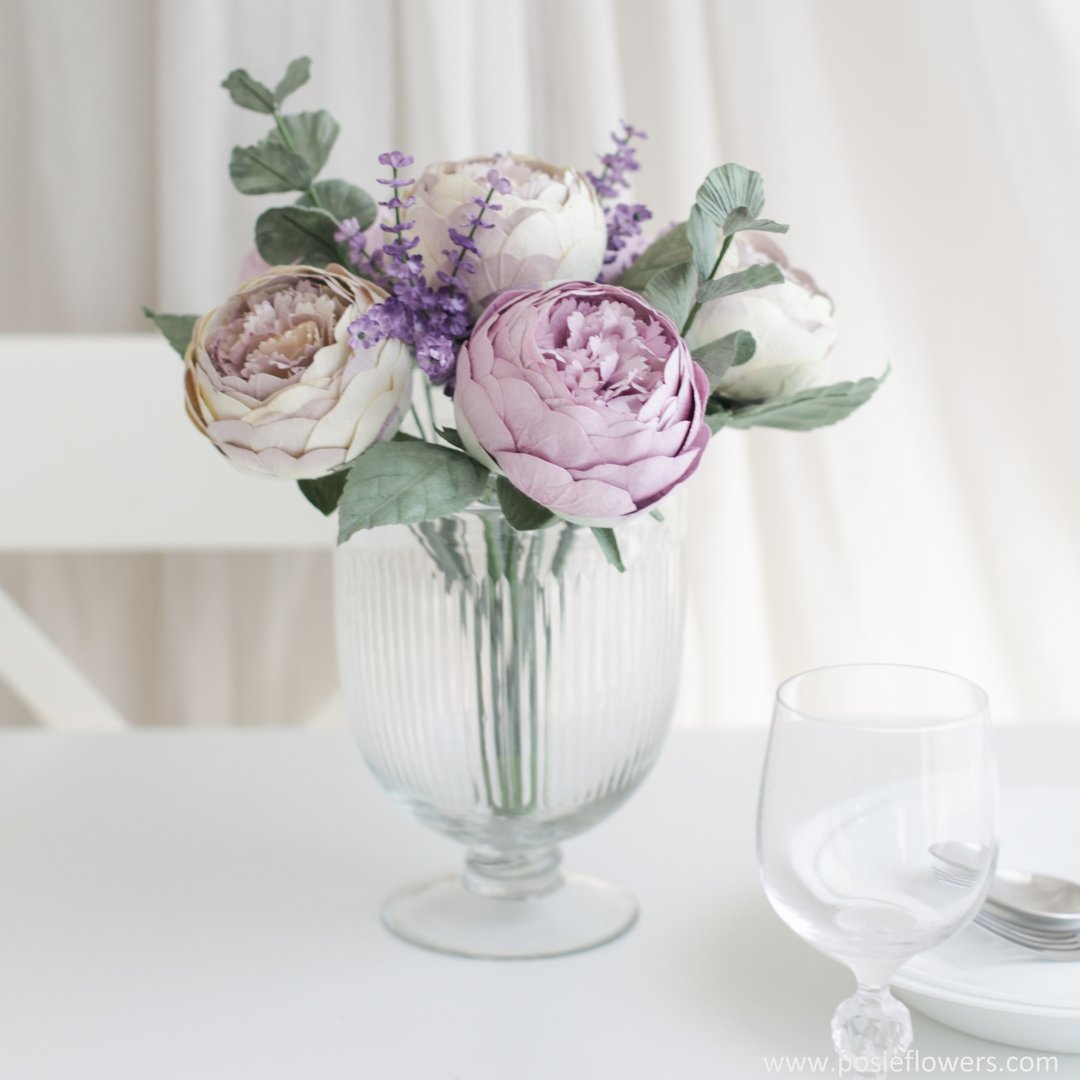 A BUNCH OF LIGHT PURPLE PEONY - Flower Bunch for Decoration - 摆饰 - 纸 紫色