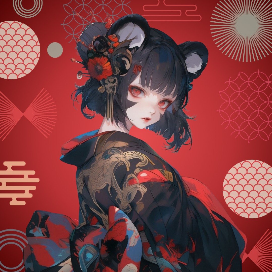NaChi 原创贴纸【妖狸】 - 贴纸 - 纸 红色