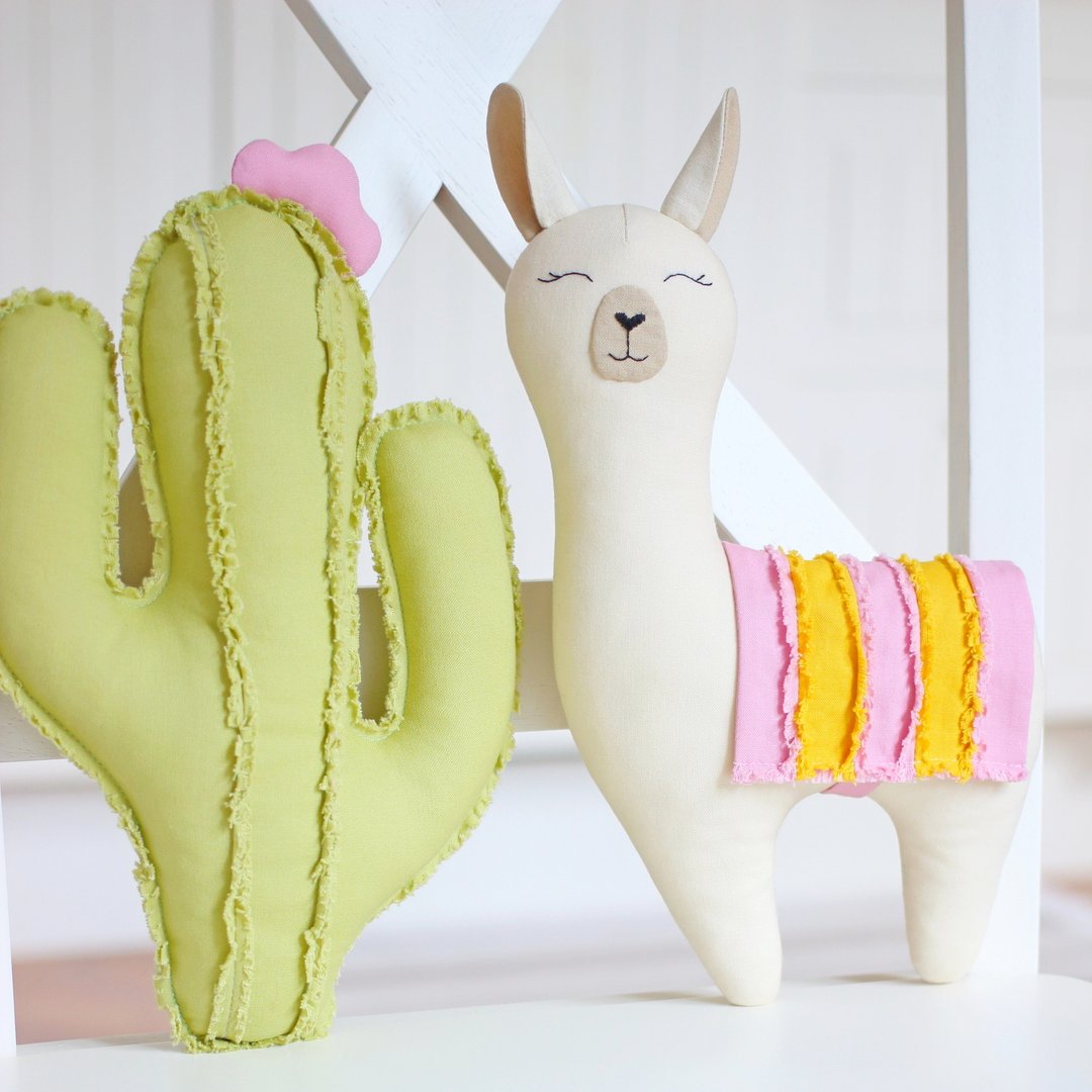 PDF Llama and Cactus Stuffed Toys Sewing Pattern - 手工艺教程/工具书 - 其他材质 