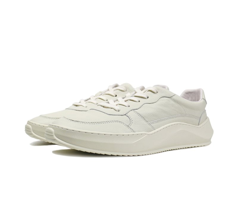 水洗牛皮休闲运动鞋-172 - 男款运动鞋/球鞋 - 真皮 白色