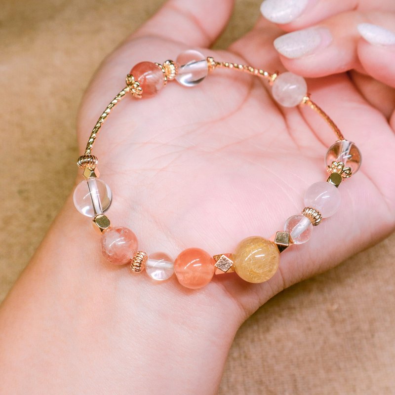 【仲夏之夜】奔向热爱 l 钛晶×红兔晶×白水晶×粉水晶 l 手链 - 手链/手环 - 水晶 