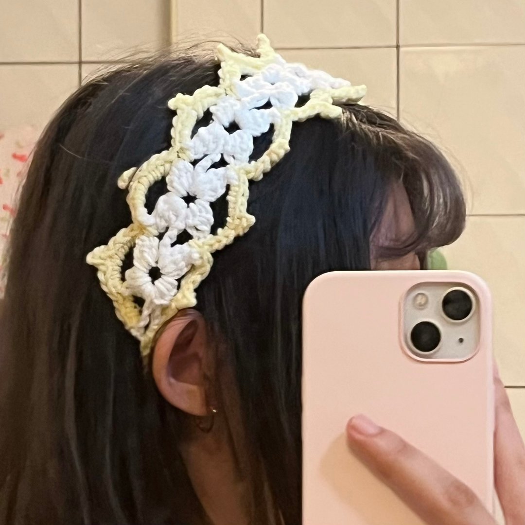 Cami handmade 毛线编织 棉线 手工自制 发带 - 发带/发箍 - 棉．麻 