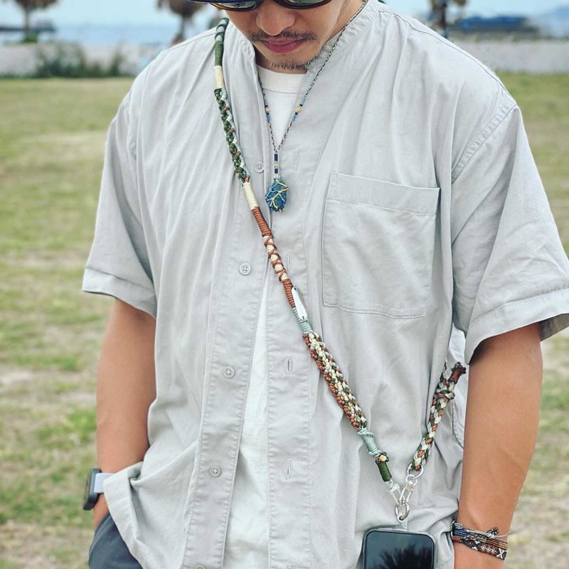 编织手机挂绳/电话绳/斜背带 | Outing Strap 2.0 | 树林 - 挂绳/吊绳 - 丝．绢 咖啡色
