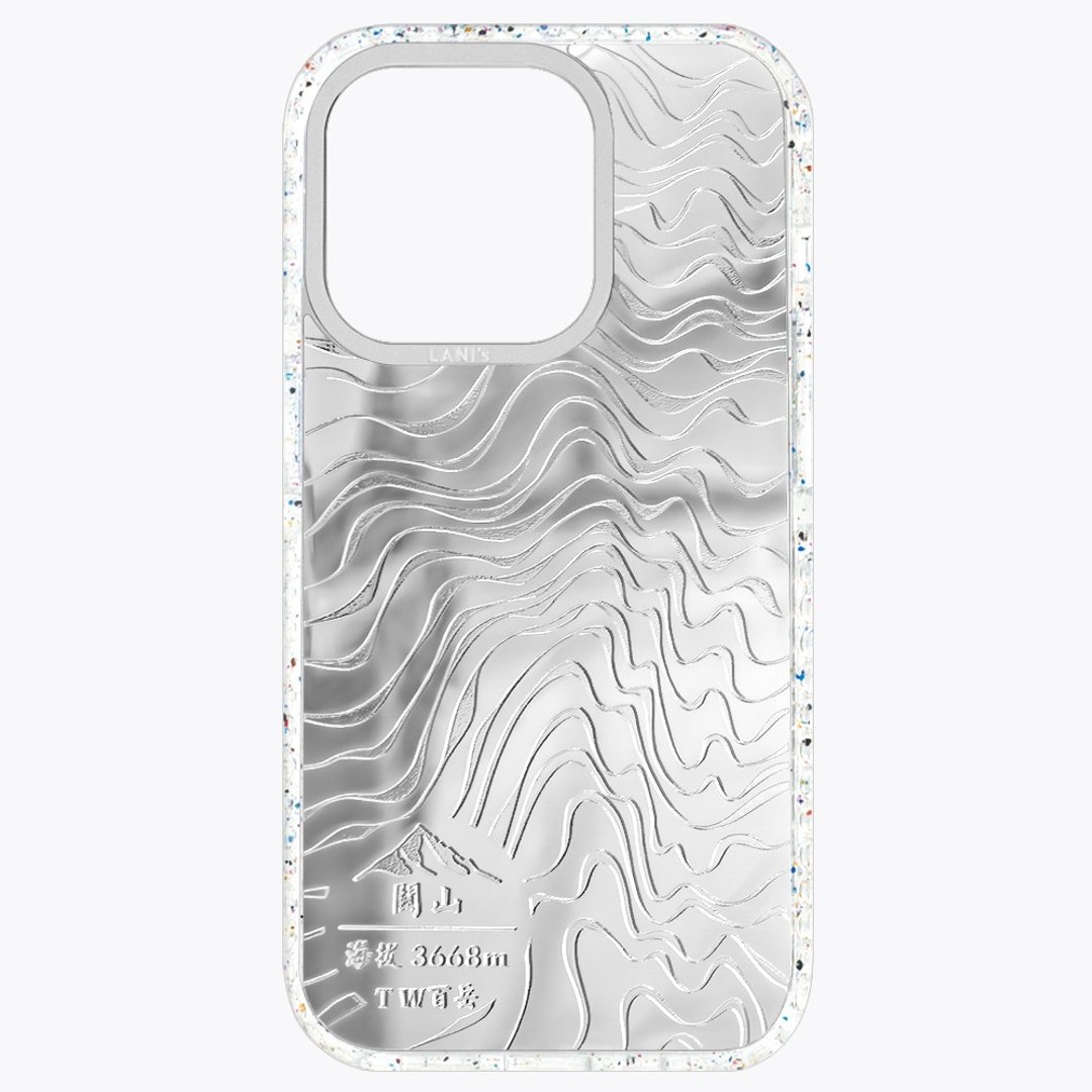 台湾百岳 关山 镜面壳 磁吸版透彩框 iPhone 16 15 14 13 Pro Max - 手机壳/手机套 - 环保材料 银色