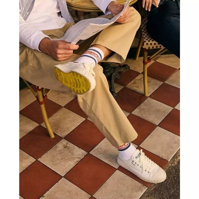 PALLADIUM ACE CVS ORG 钻石菱纹松饼鞋 白 74447-116 - 女款休闲鞋 - 其他材质 多色