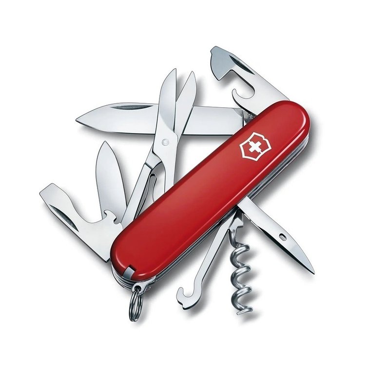 VICTORINOX 瑞士维氏 瑞士刀 Climber 14用 91mm 红 1.3703 - 露营用品 - 不锈钢 红色