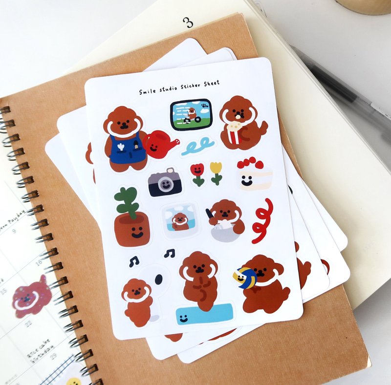 Rice Cake Puppy 兴趣主题 光面贴纸套组 - 贴纸 - 纸 