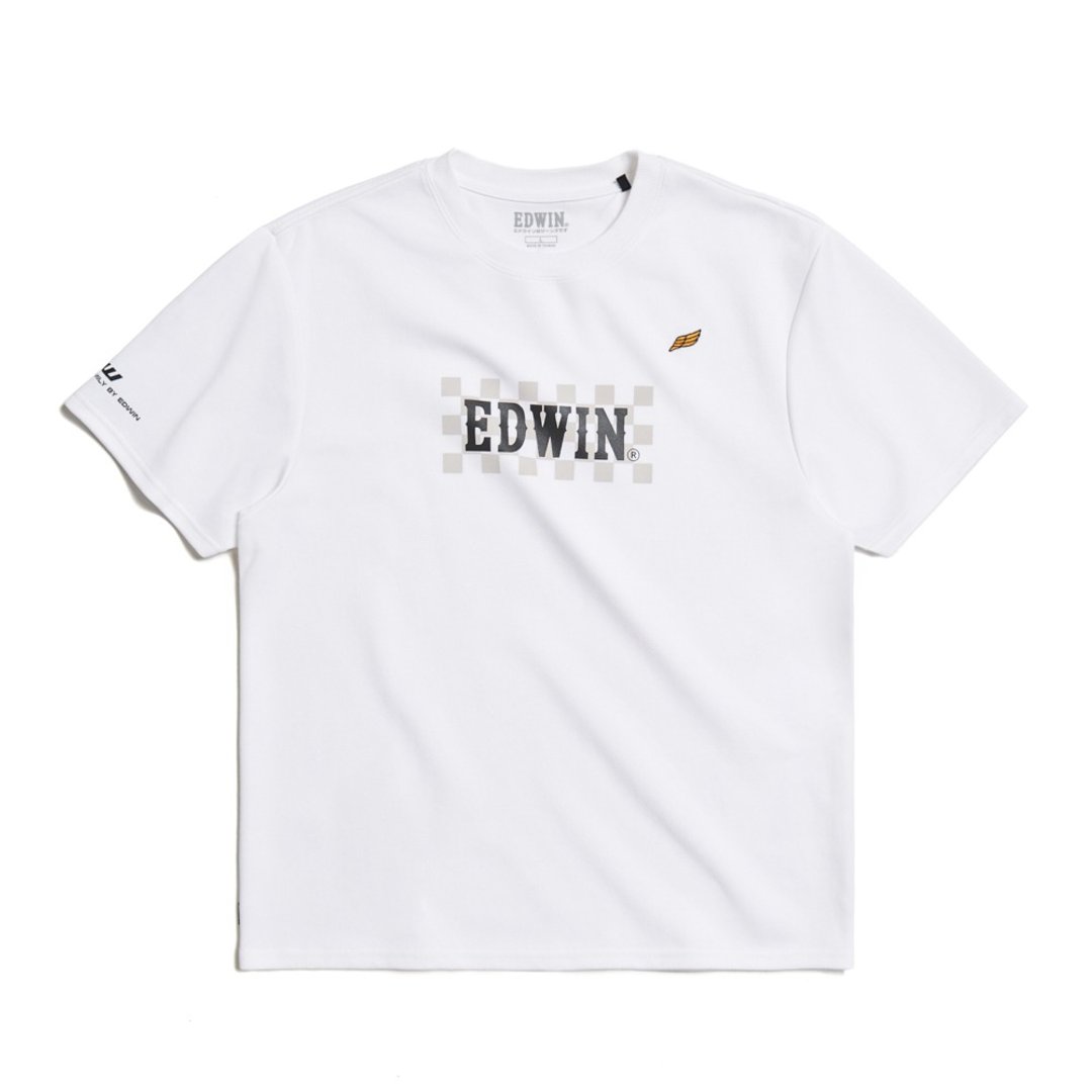 EDWIN 男装 吸湿排汗赛车旗短袖 T 恤 (白色) #上衣 - 男装上衣/T 恤 - 棉．麻 白色