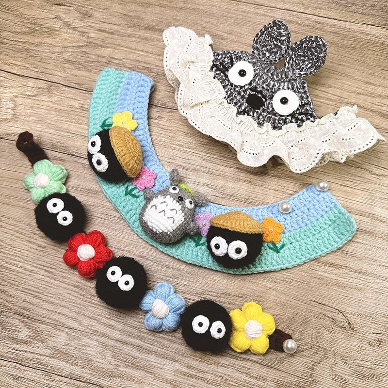 可爱日系款式|宠物领巾 狗狗口水巾 宠物围兜 针织领巾 - 其他 - 棉．麻 