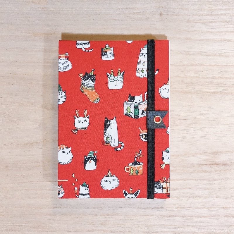 【圣诞礼物】喵喵圣诞节 - 嫣红 - 2024 无时效 A6 手缝手帐本 - 笔记本/手帐 - 纸 