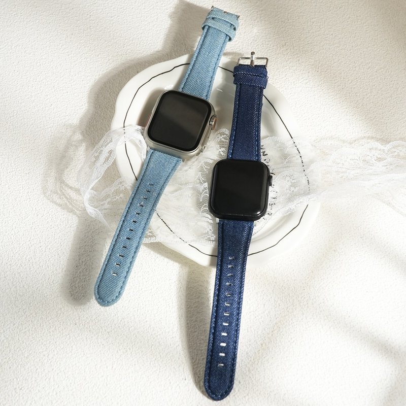 APPLE WATCH - INDIGO TICKS 丹宁牛仔 苹果表带 - 表带 - 棉．麻 