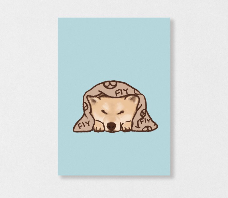 《柴犬-睡觉》 苍蝇星球 / 柴犬 / 毛小孩 / 插画明信片 / 手创市集 - 卡片/明信片 - 纸 