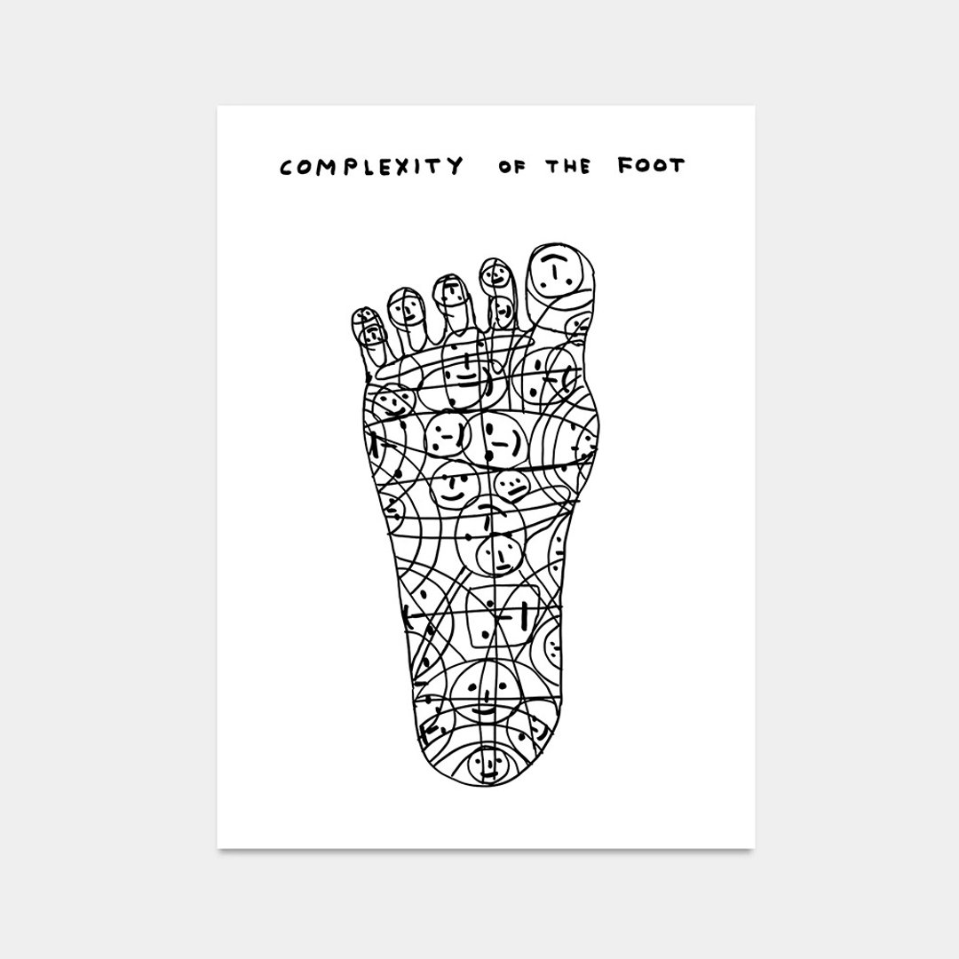 【艺术挂画】David Shrigley | 复杂的脚 - 海报/装饰画/版画 - 纸 