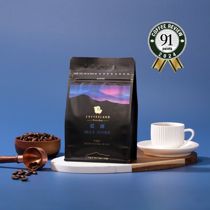 COFFEELAND | 蓝调 - 咖啡豆金典风味(中深焙)(半磅227公克/包) - 咖啡 - 新鲜食材 蓝色