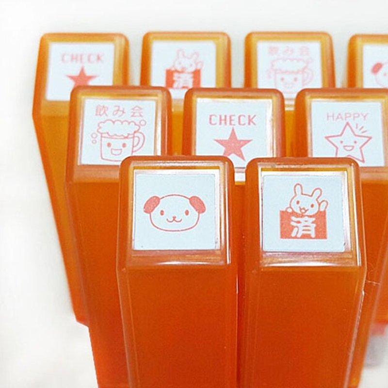 日本Kodomo手帐印章-橘色款 - 印章/印台 - 塑料 橘色