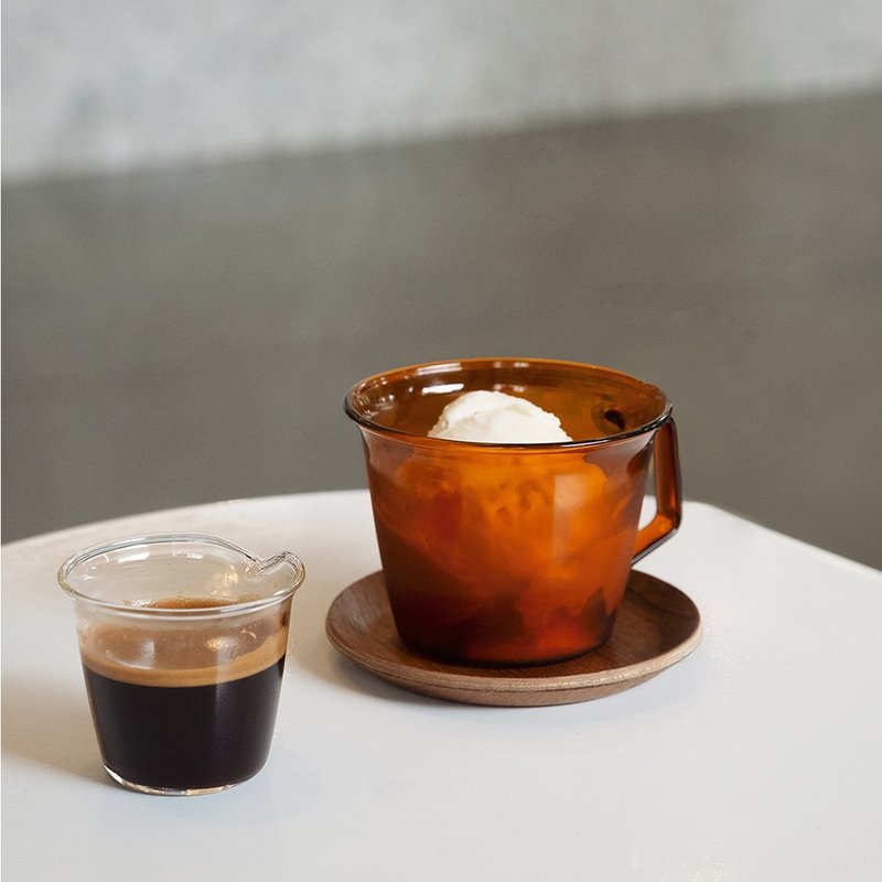 #圣诞礼物 日本KINTO CAST AMBER琥珀色玻璃马克杯 220ml - 玻璃杯 - 玻璃 橘色