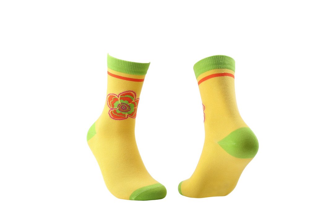 SABRINA HSIEH x LIFEBEAT 炫活 60's 联名针织袜 - 袜子 - 棉 黄色