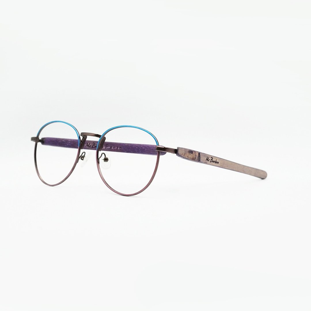小F 机能竹直脚 蓝紫竹F-55  Mr.Banboo台湾手工眼镜 - 眼镜/眼镜框 - 竹 