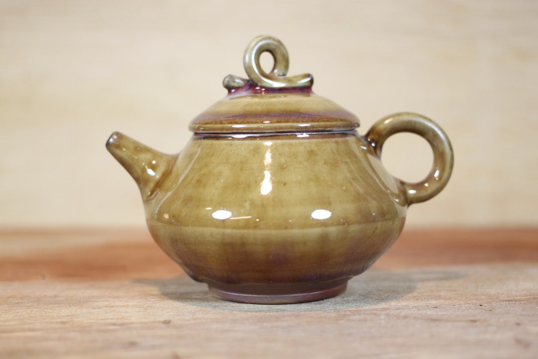 【沐春生活】钧釉 Q 型茶壶盖 柴烧茶壶 名家叶敏祥手作陶 - 茶具/茶杯 - 陶 