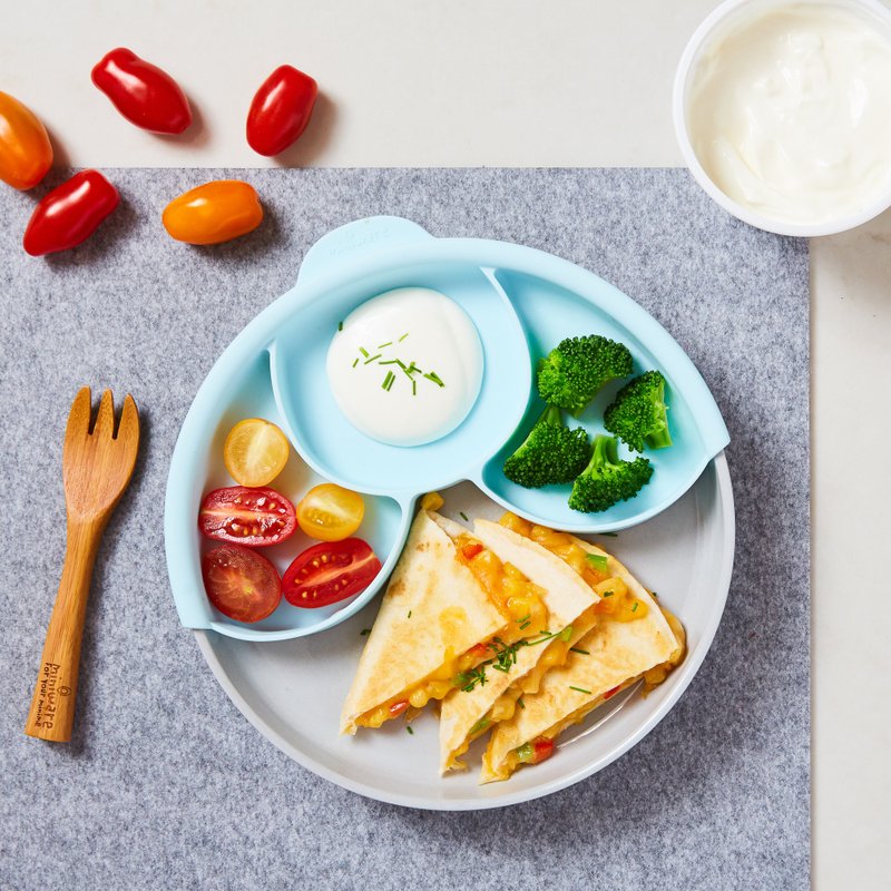 【福利品下杀6折】竹纤维分隔餐盘组 – 多色 - 儿童餐具/餐盘 - 环保材料 粉红色