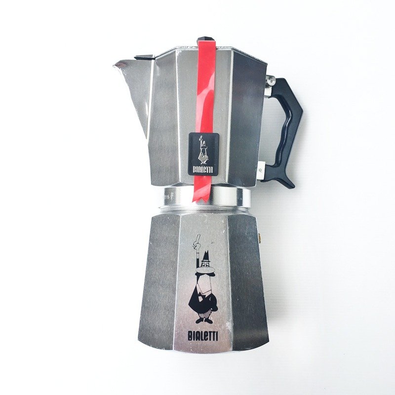 早期古件-Moka Express摩卡壶18人份 | 意大利 Bialetti 摩卡咖啡 - 咖啡杯/马克杯 - 铝合金 银色