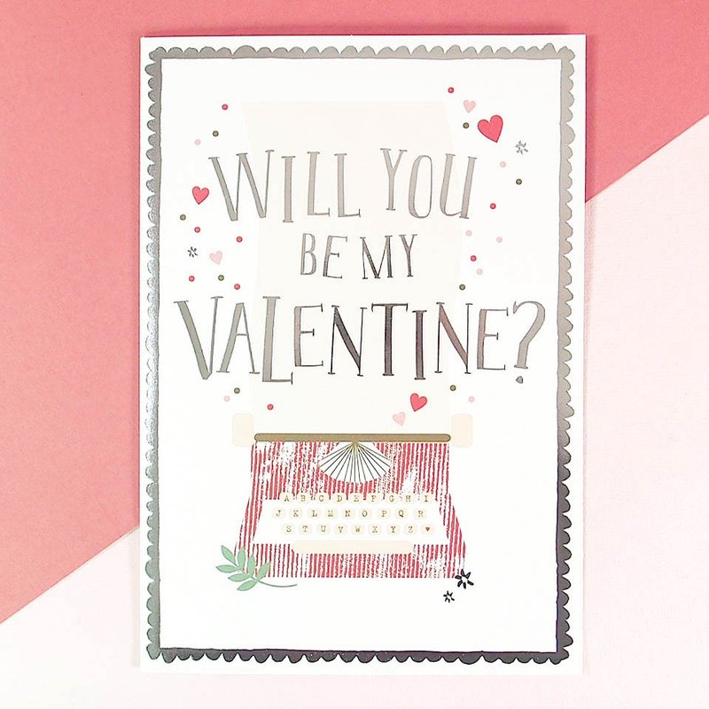 鼓起勇气告白【UK情人节卡片】 - 卡片/明信片 - 纸 银色