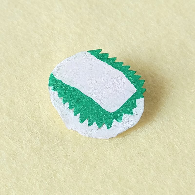 奇特 胸针 鱿鱼寿司球 寿司 鱼 寿司 sushi 鱿鱼 - 胸针 - 塑料 白色