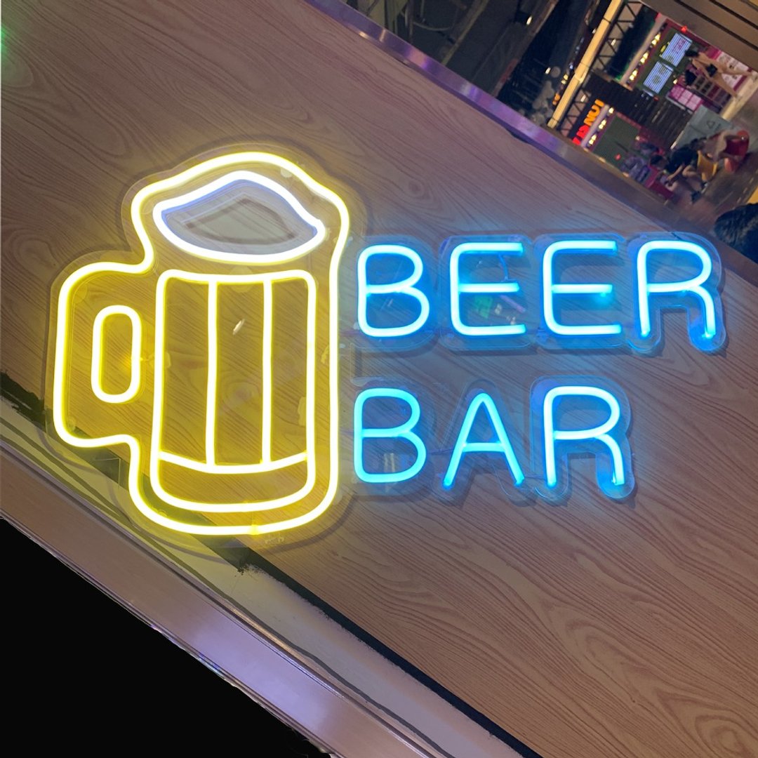 BEER BAR霓虹灯 | LED发光字 | 广告招牌 | Logo 装饰灯 - 灯具/灯饰 - 压克力 透明