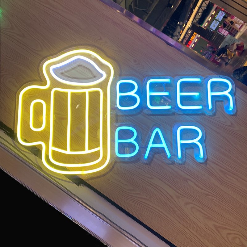 BEER BAR霓虹灯 | LED发光字 | 广告招牌 | Logo 装饰灯 - 灯具/灯饰 - 压克力 透明