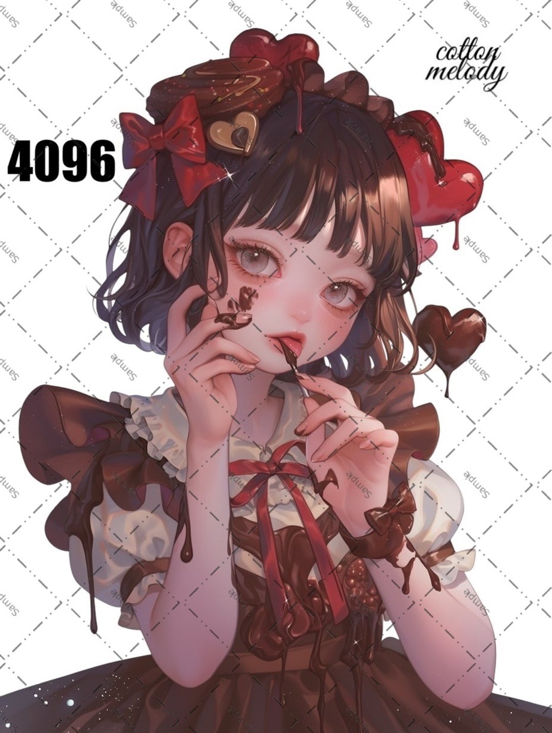 original sticker no.4096 人物贴纸 原创贴纸 原创人物贴纸 装饰贴纸 cotton melody - 贴纸 - 纸 
