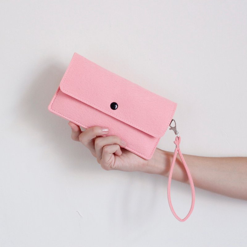 简约羊毛手机/附腕带- sakura pink 樱花粉 (6寸手机可用 - 其他 - 羊毛 粉红色