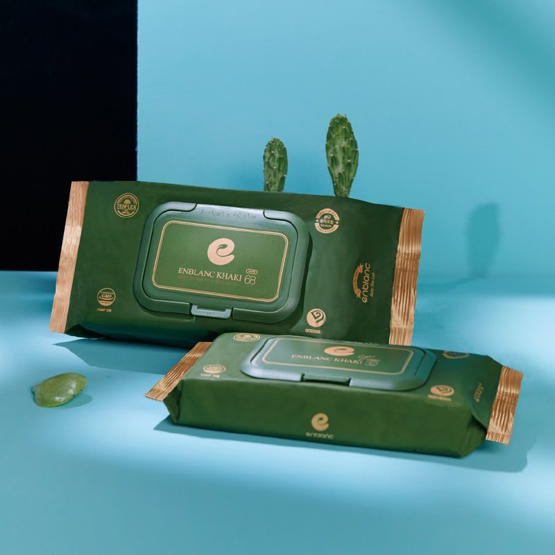 ENBLANC 极厚仙人掌有盖纯水湿纸巾32抽 - 洗手用品 - 其他人造纤维 黑色
