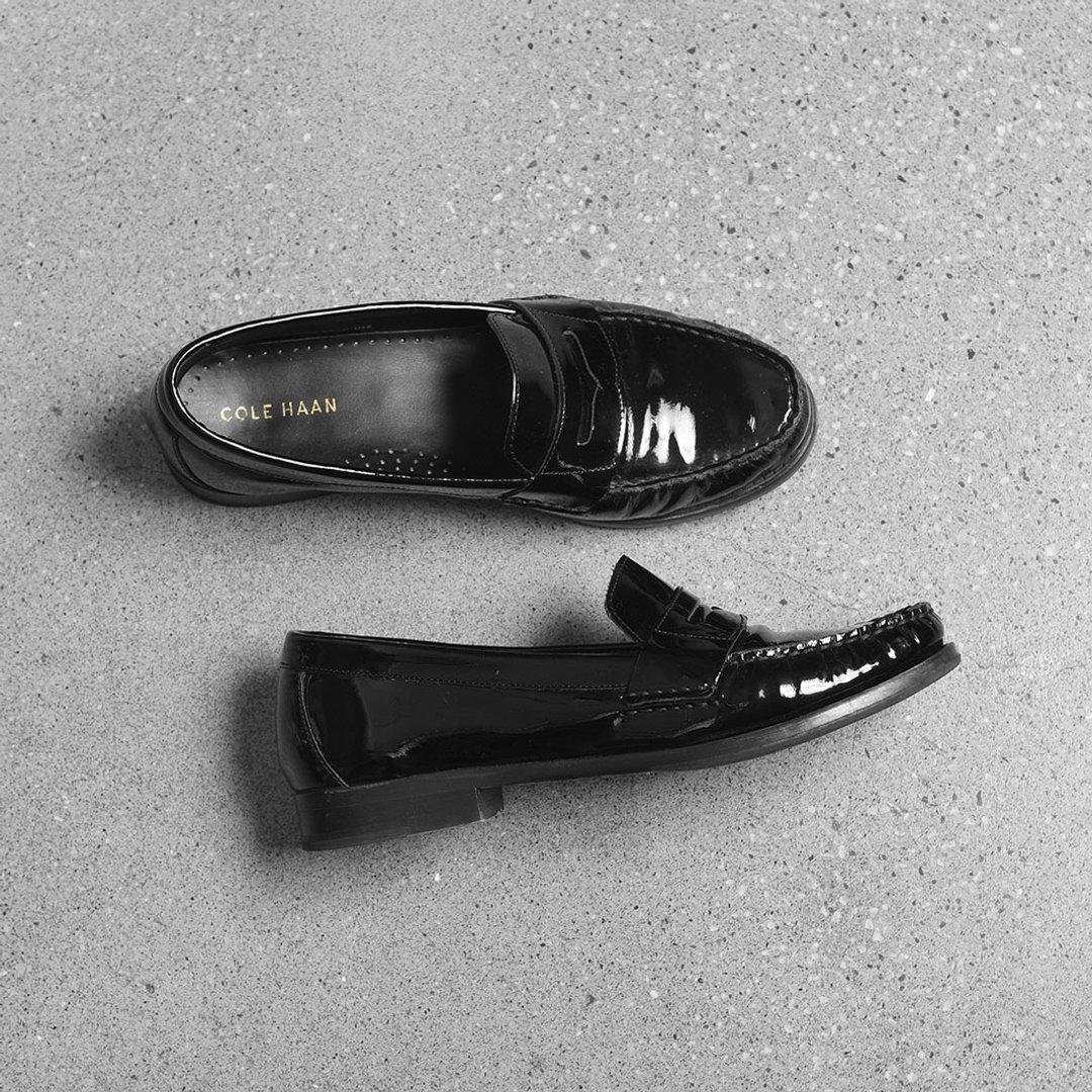 COLE HAAN 便仕乐福鞋/Vintage古着 - 女款牛津鞋/乐福鞋 - 真皮 黑色