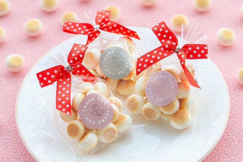 莫兰迪花花 THANK YOU 精巧单包装 小馒头 感谢小礼 开工礼物 - 零食/点心 - 新鲜食材 多色