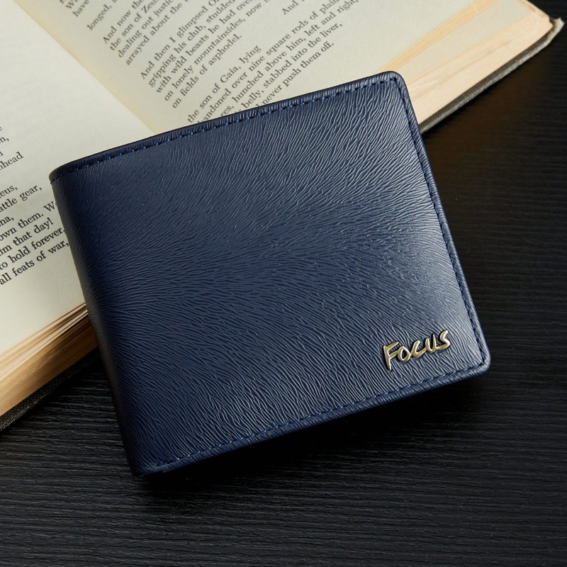 【圣诞礼物】真皮RFID防盗皮夹 / 8卡左右翻男短夹 / 男钱包 - 皮夹/钱包 - 真皮 