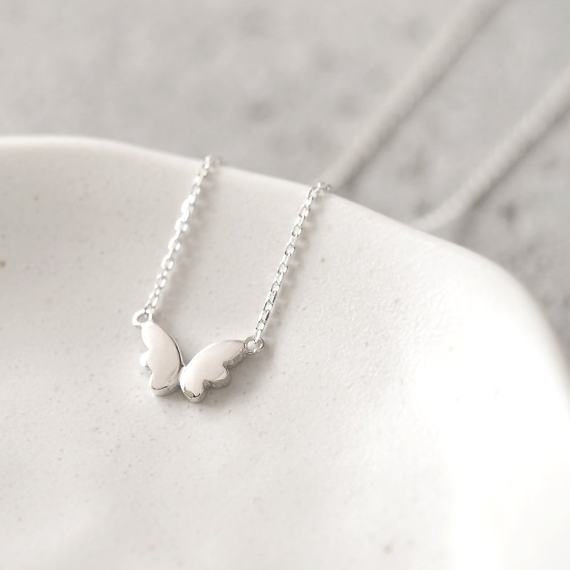 Petit 蝶 ネックレス シルバー925 - 项链 - 其他金属 银色