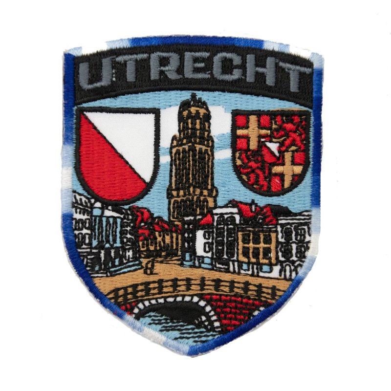 DIY补破洞熨烫布贴 荷兰 乌特勒支 省旗地标 徽章 帽子布鞋衣服贴 - 徽章/别针 - 绣线 多色