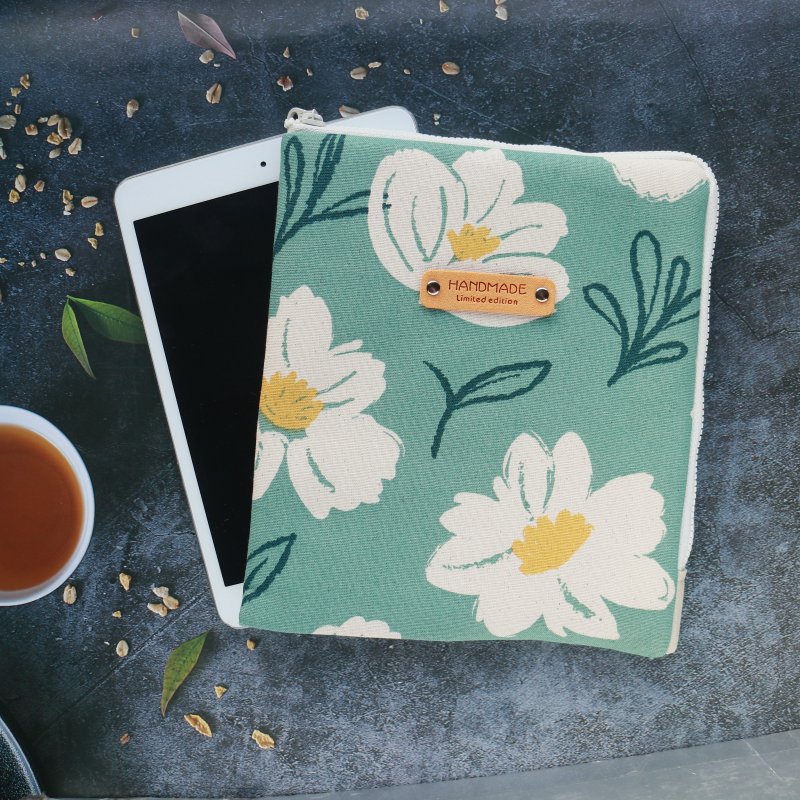 6寸 电子书收纳包(有加布标) 阅读器保护套  L型拉链袋电子书保护 - 电脑包 - 棉．麻 